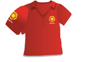 SWETER ROJO TERPEL-M  bordado en tetilla izquierda logo terpel sol