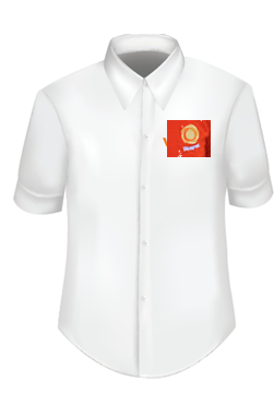 CAMISAS BLANCAS HOMBRES-S confeccionadoas en tela oxford, logo terpel sol