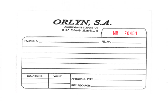 Libreta Comprobante Caja Menuda